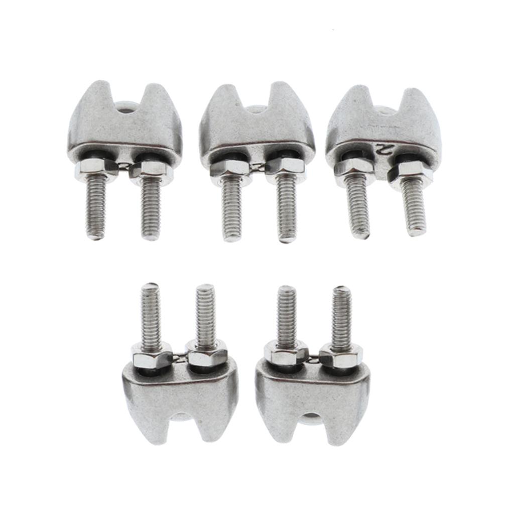 304 Stainless Steel M3//M5/M6 Bolt Saddle Clip Clamps Rope Clips 2mm /3mm /4mm /5mm /6mm /8mm
