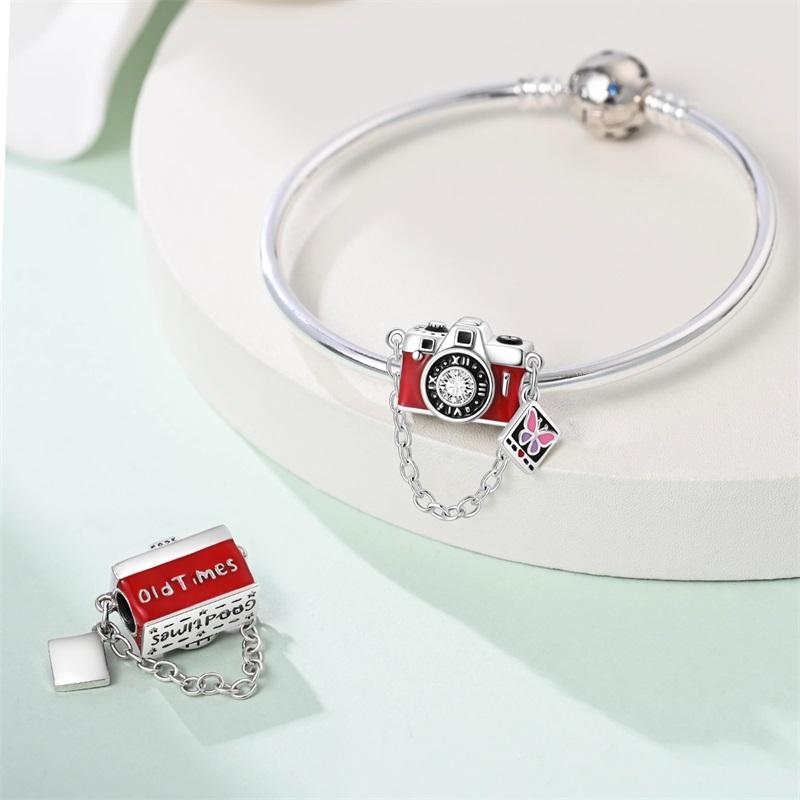 100% Metal Camera Typewriter Robot Bow Sweet Charms Beads 3Mm Make your own Best Fine Accessory Gifts Making Elegant Fashion Beautiful Lovely