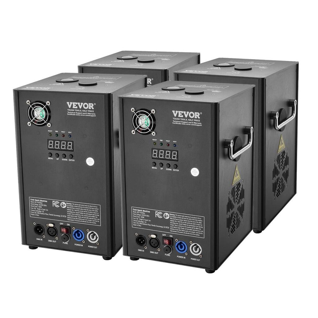 Kaltfunken Feuerwerksmaschine x4 700W 2-5M Bühne DJ Hochzeit Event Party
