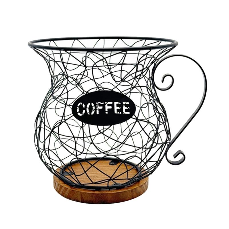 Sturdy Coffee Organizers Basket In Elegant Designs Featuring Opening Portable Accessory for Home or Office Use