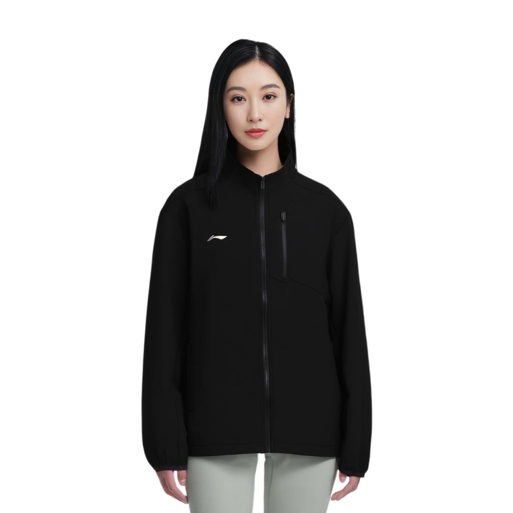 Li Ning Einfarbig Reißverschluss Bequem Locker Stehkragen Sportjacke Damenjacken AJDV342-1