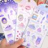 3 pcs/6 pcs Wonderful Starry Sky Time Gilding Stickers Scrapbooking Diy Journal Stationery Sticker Deco School Supplies Gift