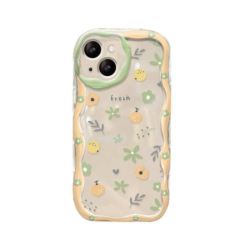 Applicable To Apple 15 Mobile Phone Case IPhone 14/13promax3 Full Screen Floral Chain 11/12 Transparent Silicone