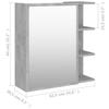 Moderner Minimalistischer Bad-Spiegelschrank Mit Aufbewahrung, Wandmontierter Make-up-Spiegelschrank, 62,5x20,5x64 Cm