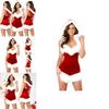 Sexy Women Santa Christmas Costume Soft Touch Velvet Dress For Festive Parties