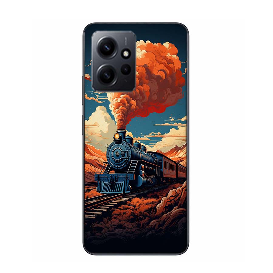Steam Train Phone Case For Redmi Note 14 15 Pro 5G 13 12 Pro Plus 11 11T 11E 11S 10 Pro 10S 9 9S Cover Cell Clear TPU Capa Compa