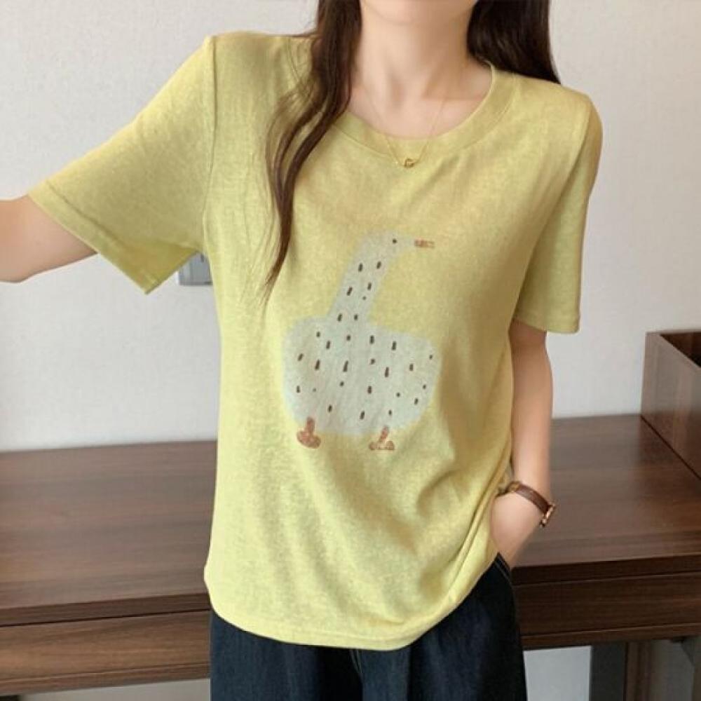 Navava Women Lovely Duck PrinTing ShorT Sleeve T shirT nT2313