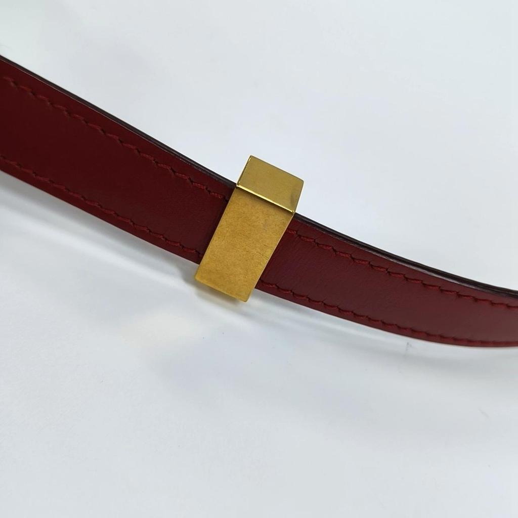 [Pre-Owned] Classic Box Series Gold Buckle Flap Polished Calfskin Tofu Bag - Very Good #799EU8