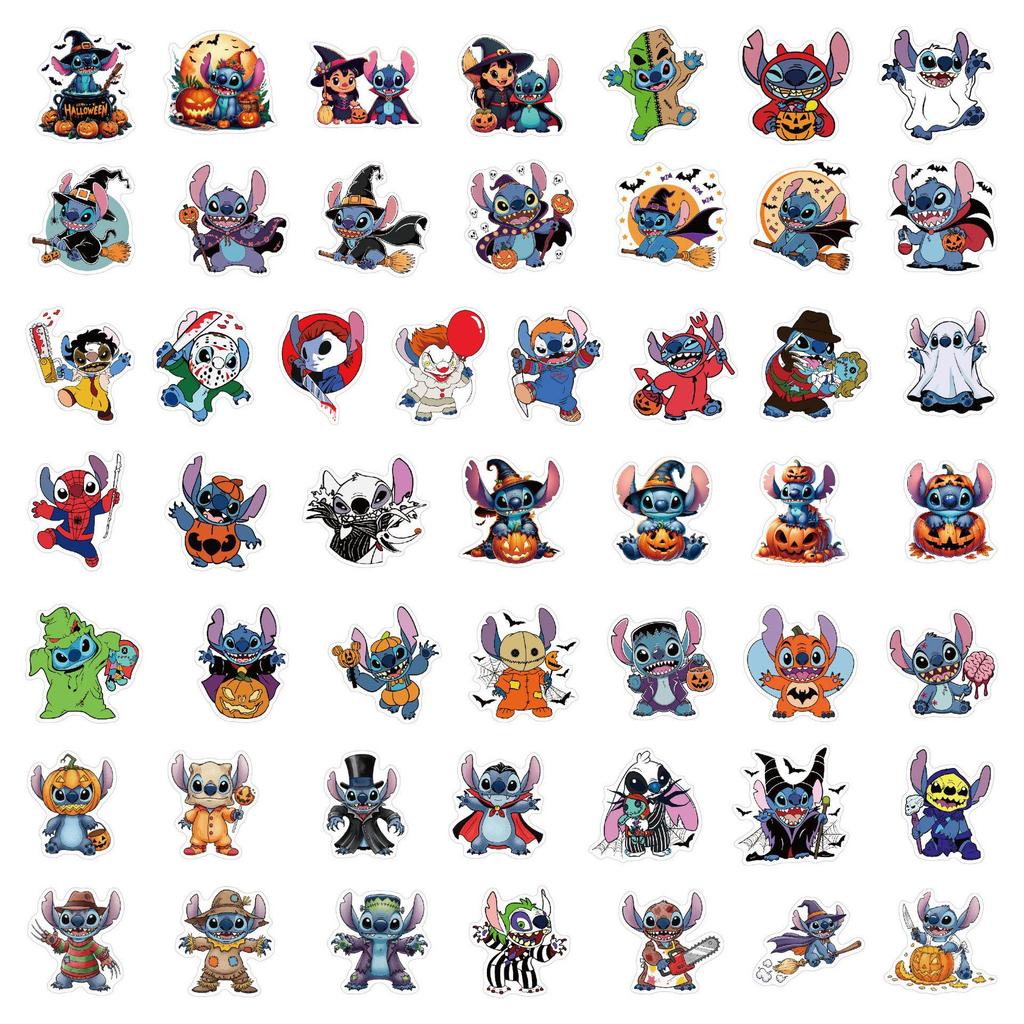 C-191: 50 Halloween Cartoon Stickers for Bags, Books, and Thermos Decor