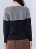 Knit Bicolor Full Needle Knit Pullover CHARCOAL GRAY ONE SIZE [Beams Heart] L/S Women's