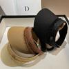 Japanese Ultra-Fine Straw Weaving Sunshade Empty Top Hat Summer Small Fragrant Raffia Splicing Anti-Ultraviolet Topless Sun Hat