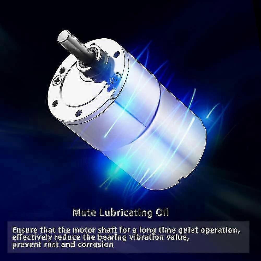 DC 12V 100rpm Gear Motor with High Torque and 37mm Output Shaft for Electric Mini Geared Applications