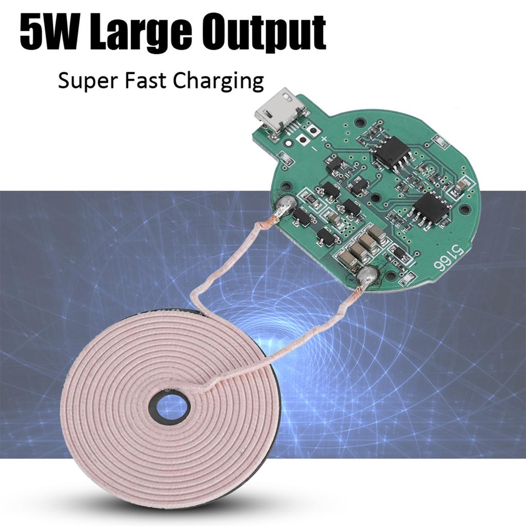 High Charging Efficiency Mini QI Wireless Charger Transmitter Module 2 8mm Transmission