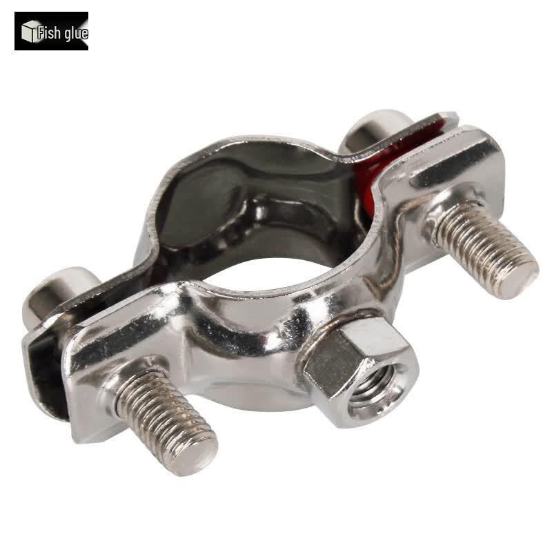 GUYU 304 Stainless Steel Fixed Pipe Clamp with M8 Weld Nut Φ32-34mm