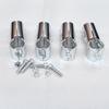 4pcs T-Shape 25mm Round Tube Connector Stainless Steel Fence Fixed Buckle with Bolt And Nut for Construction And Engineering