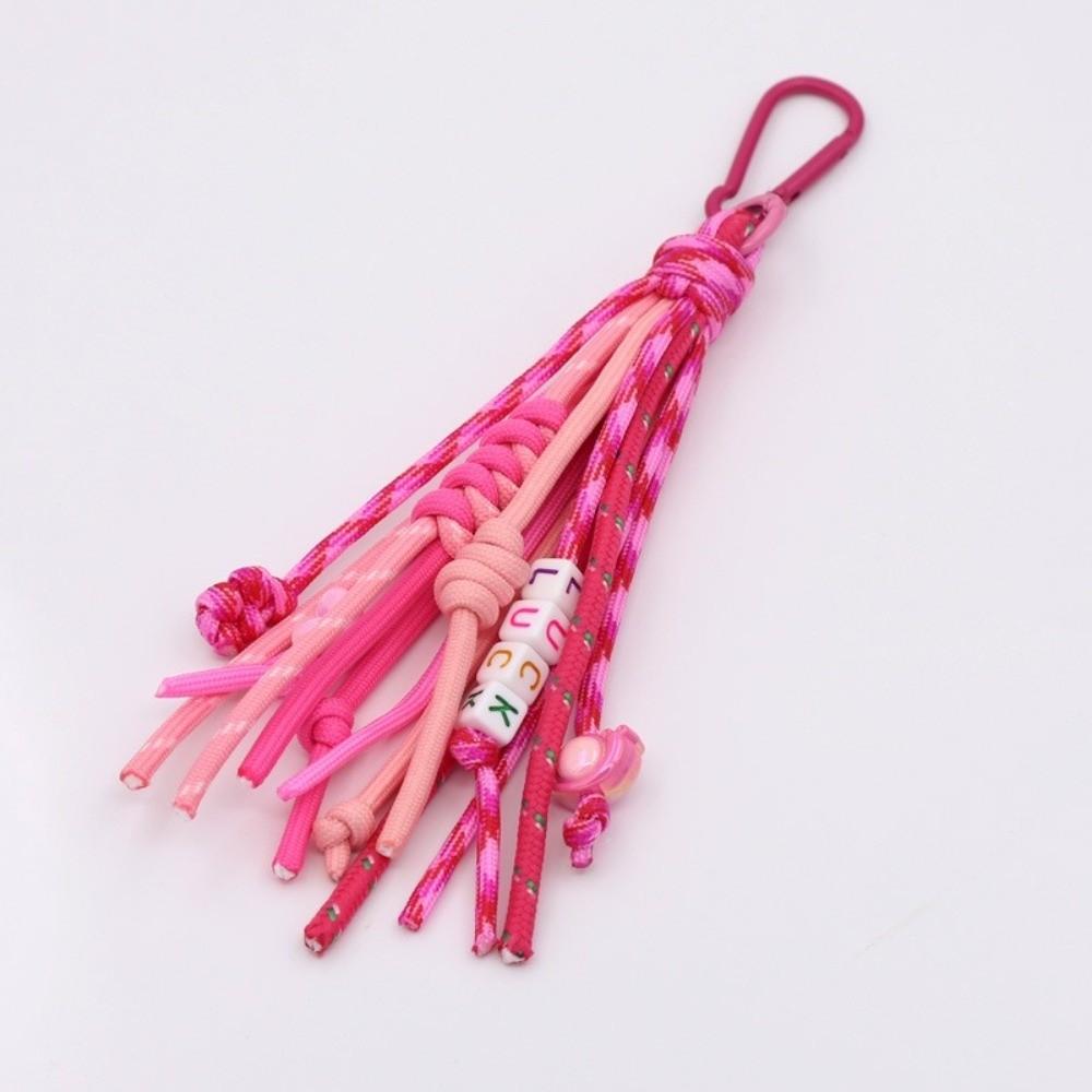 New Colorful Bag Charms Bohemian Style Braided Keychain Handmade Jewelr Bag Pendant Gift