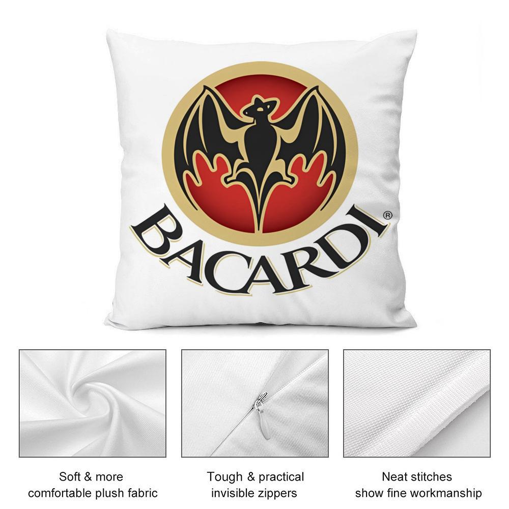 Classic BBacardiSS Cushion Cover Soft Plush Fabric DoubleSided Printed Cushion Covers for All Seasons Modern HomeDecor Gift