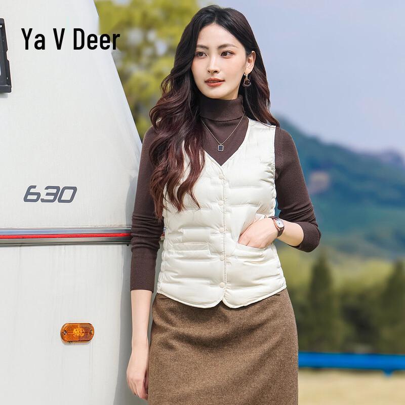 Yalu Women s V-Neck Lightweight Down Vest S