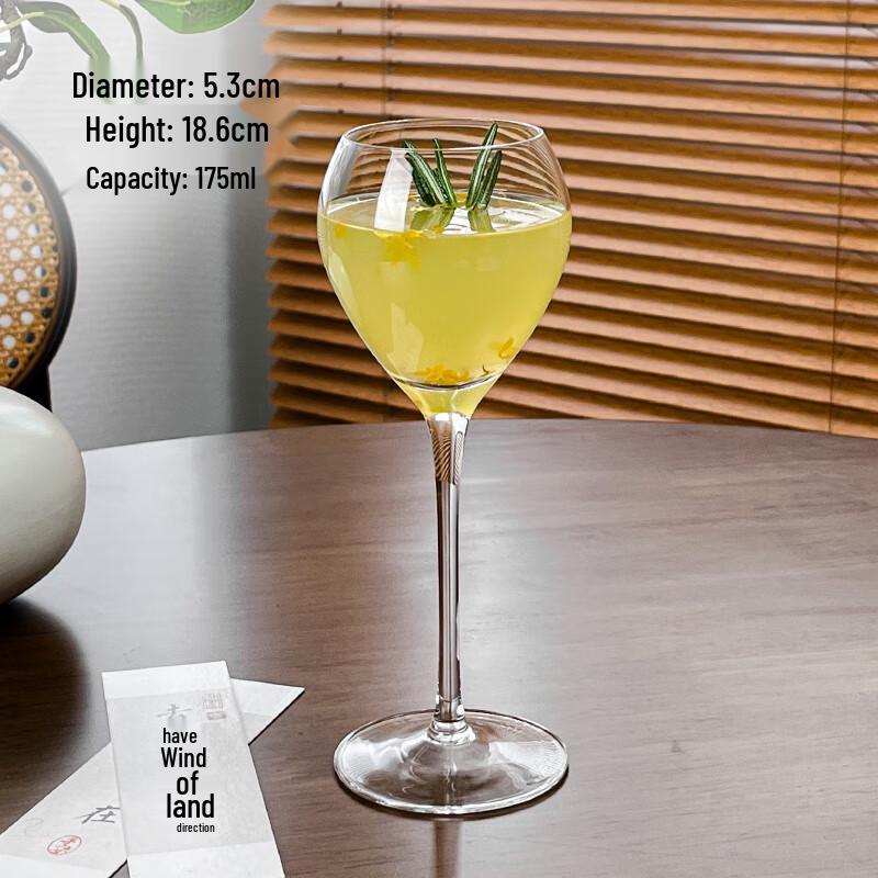 Huazao Baijia WQ New Chinese Style Tulip Glass, 175ml