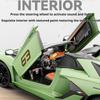 1:18 Lambor SVJ63 LP770 Alloy Models Diecast Car Toys Doors Opened Front Wheel Steering Sound Light Pull Back Sportscar Ornament