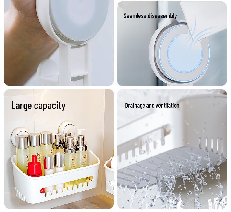 Taili Bathroom & Kitchen Suction Cup Storage Rack