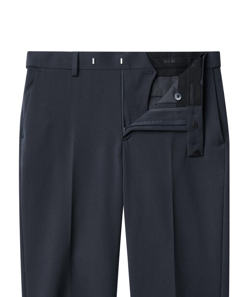 MUSINSA STANDARD Relaxed Tapered Hidden Banding Crop Slacks [Iron Gray]