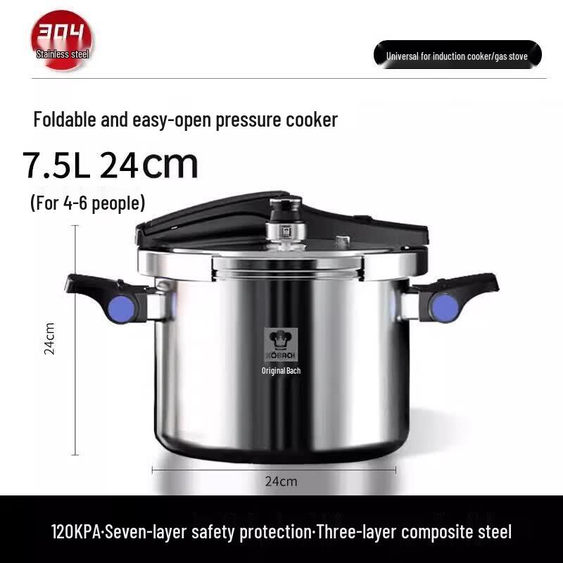 Kobach German-Style 304 Stainless Steel Pressure Cooker