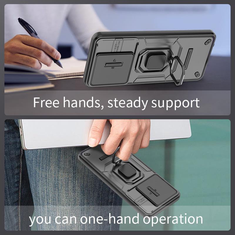 Armor Shockproof Case For OPPO A40 4G A40M A60 A80 5G A3 Pro A3x Protective Cover Magnetic Ring Stand Holder Coque Fundas Capa
