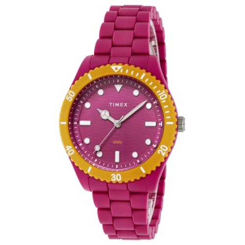 

TIMEX Trend Unisex Watch TW2Y04600 Quartz Movement, 30M Water Resistance, Mineral Glass, Pink Dial, Plastic