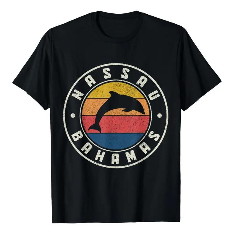 Camiseta Vintage Nassau Bahamas Dolphin Souvenir S