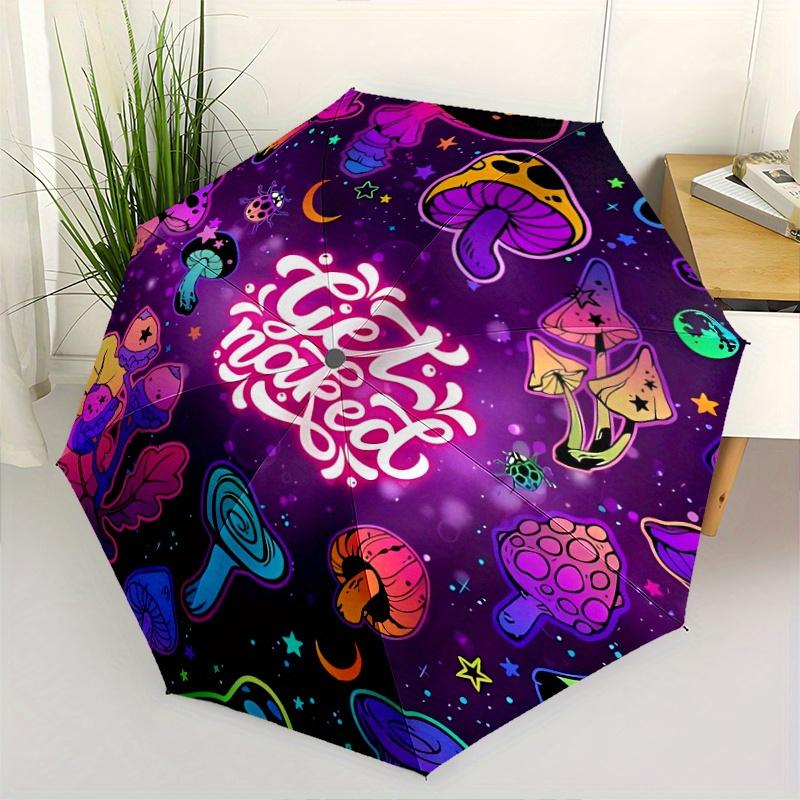 

Colorful Plants Automatic Opening and Closing Umbrella, Lightweight 3-Fold, With Cute Cartoon Characters, Suitable for Home, Outdoor and Dai