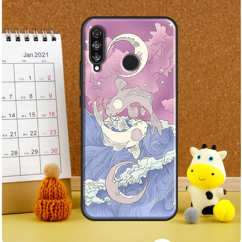 Koi Fish Yin Yang For Huawei Nova Y72 Y70 Y91 Y90 Y60 Y61 Y73 3i 7i 8i 11i 12i 9 10 SE P20 P30 P40 Lite Case