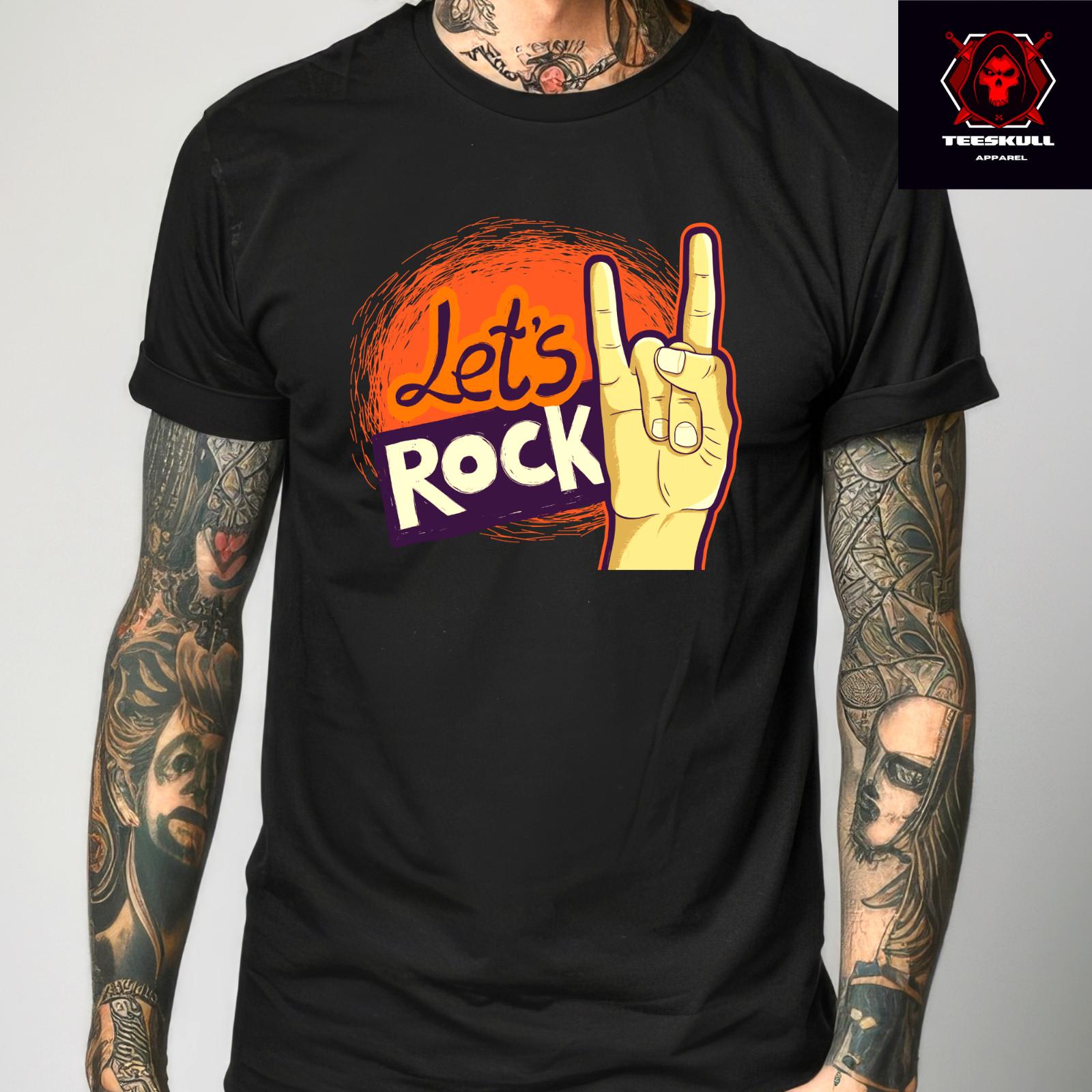 Let Rock! Classic Rock Band Tee Unisex Heavy Cotton T-shirt S3XL S