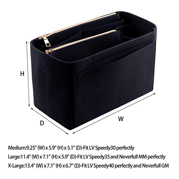 Damen Make-up Organizer/ Filz-Einsatztasche für Handtasche Reise Innentasche Tragbare Kosmetiktaschen Passend für Neverfull