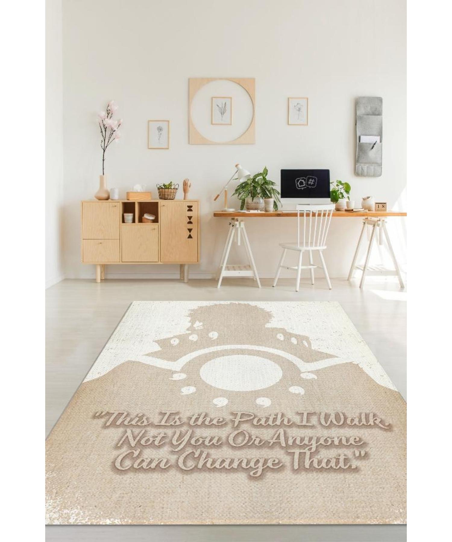 

My Way Woven Based Washable Non-Slip Anime Lovers Rug