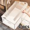 Transparent PVC Clothes Storage Basket - Waterproof Fabric Box with Stainless Steel Frame for Underwear &Closet Organization