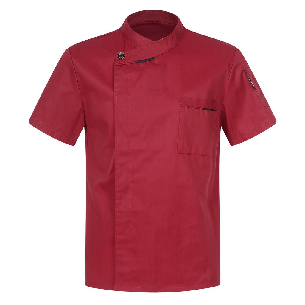 Cross-Over Collar Chef Coat for Men/Women - Unisex Professional Cook Uniform with Pockets, Kitchen Workwear