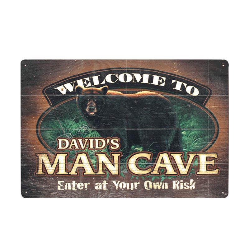 Man Cave Rule Metal Tin Sign Vintage Poster Home Bar Hotel Wall Painting Plaque Party Bar Public Decor 20*30 CM