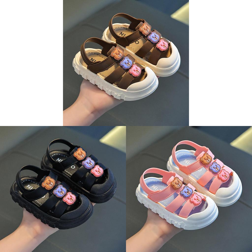 Cartoon Paradise Kids Open Toe Sandals With Pvc Material Non Slip Sole For Active Summer Wear
