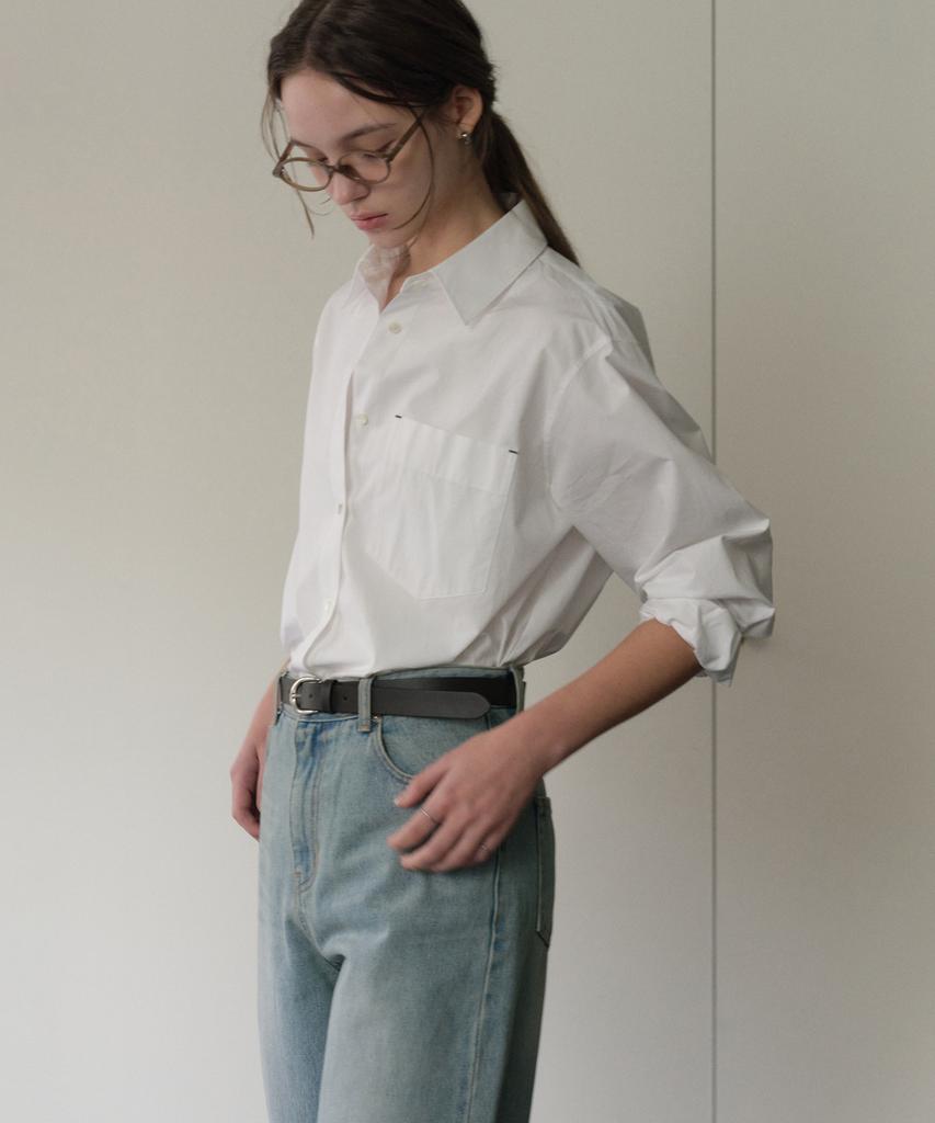 OSTKAKA Essential Cotton Oversized Shirt White