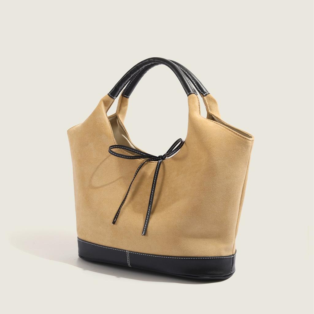 Casual Large Capacity Suede Bag for Women's Autumn and Winter New Commuter Shoulder Bag Fashionable Hand Tote Bag