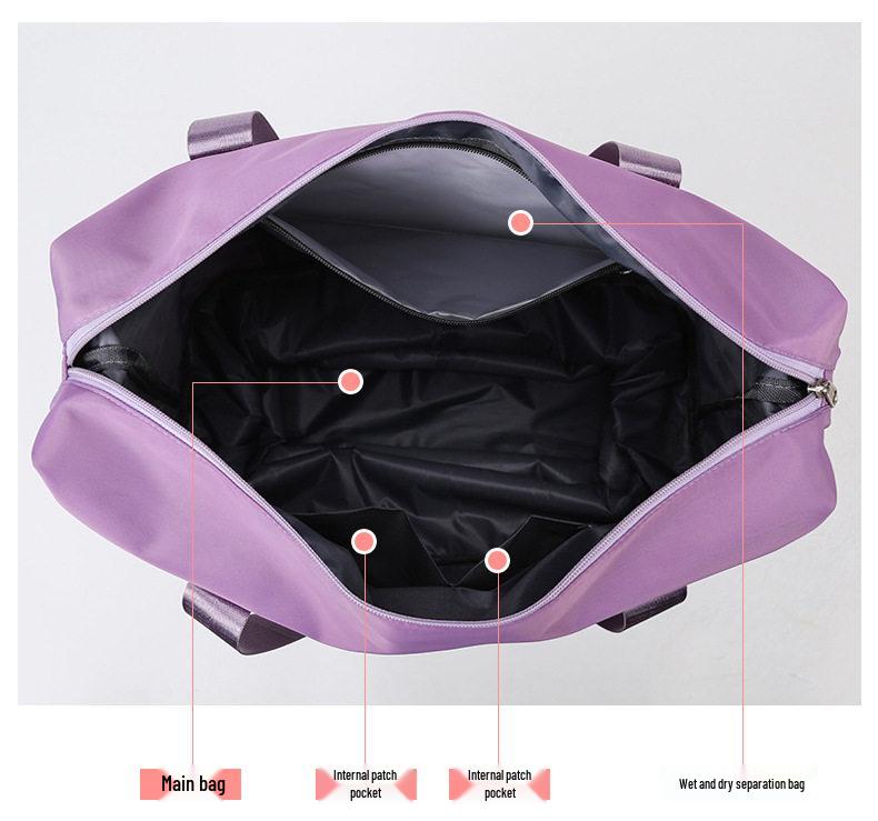 Women's Large Capacity Foldable Travel Bag with Wheels and Telescopic Handle