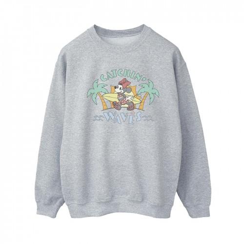 Disney Womens/Ladies Minnie Mouse Catchin Waves Sweatshirt