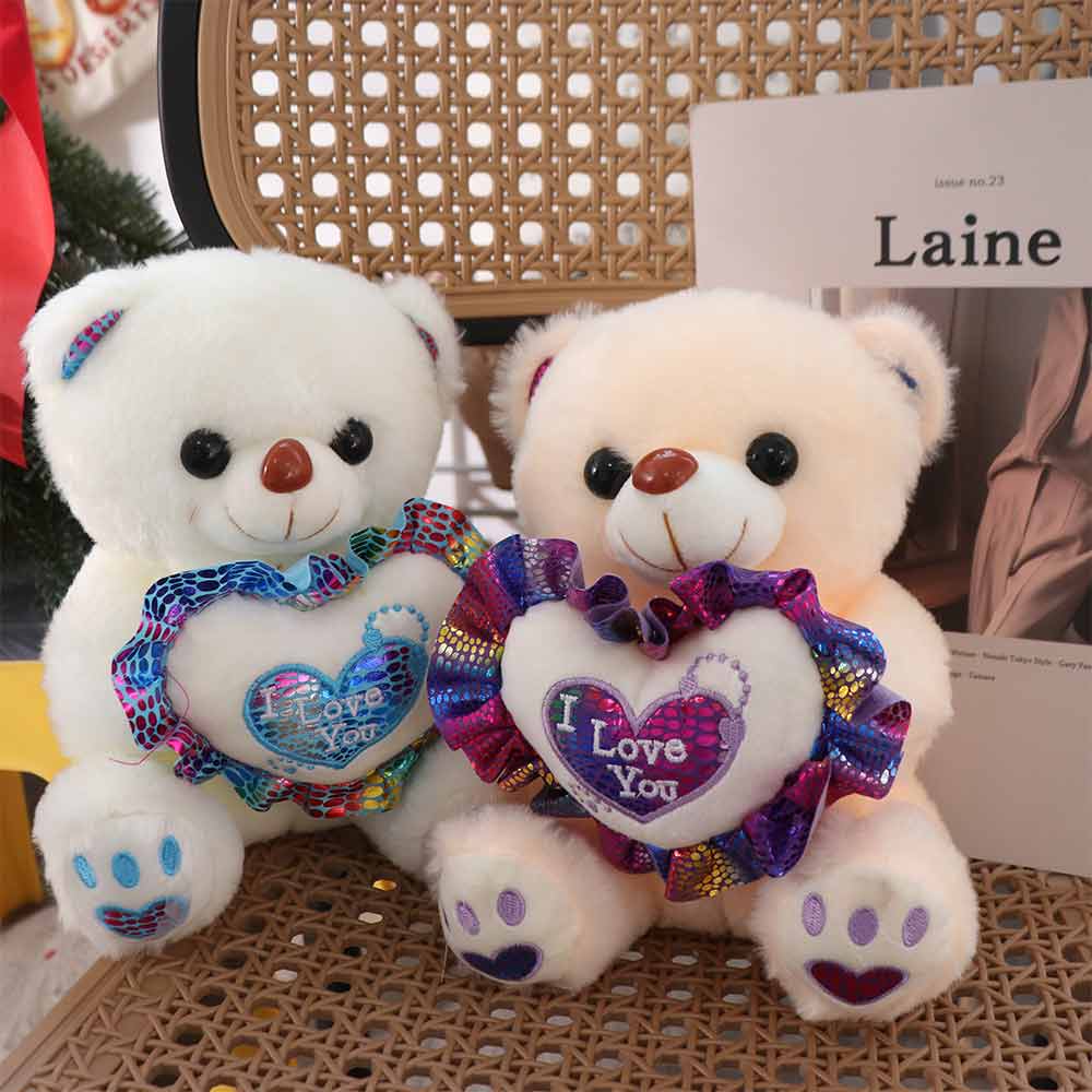 Heart Bear Plush Toy Love Stuffed Animal Pillow Sleep Pillow Plush Bear Doll Birthday