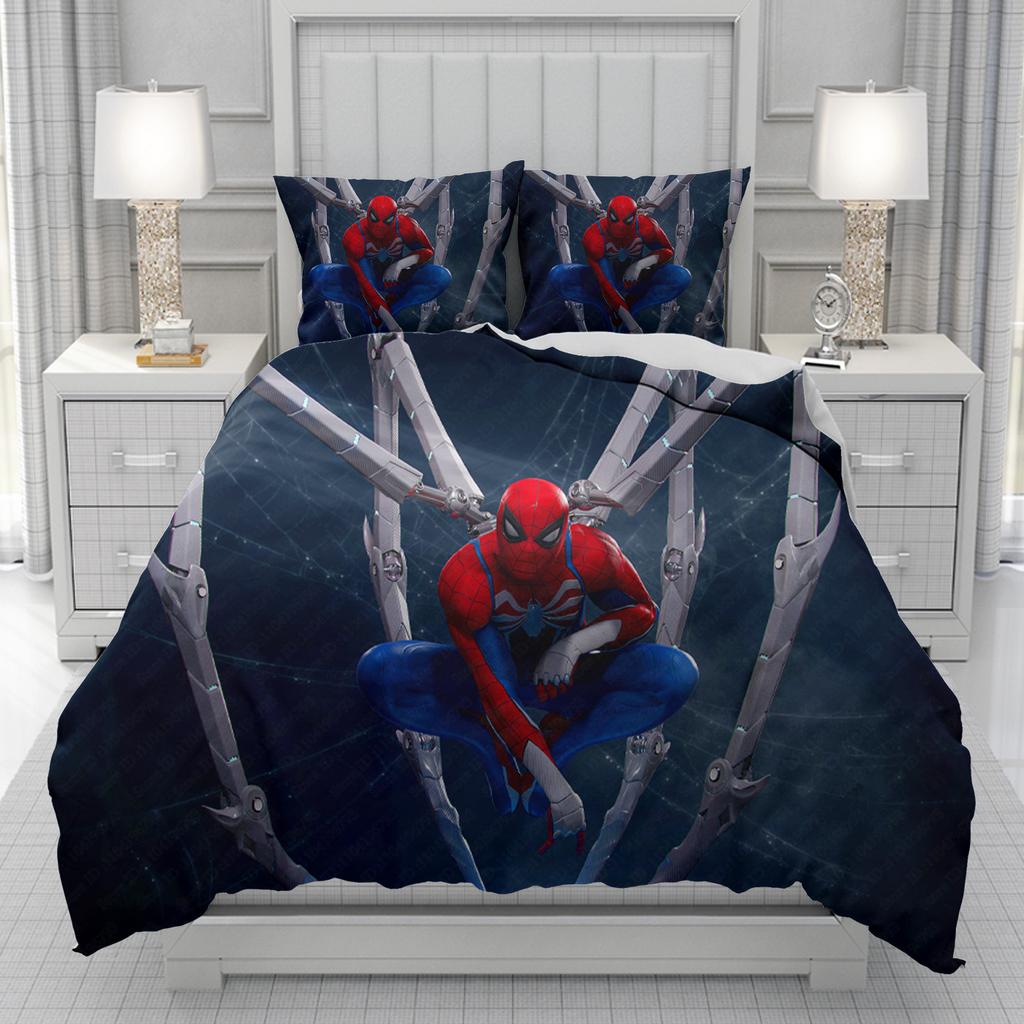 Spider Man Superheroes Duvet Cover Men women/Children KID Printing D-Disneys Cartoon Bedding Set Comforter Bed Soft