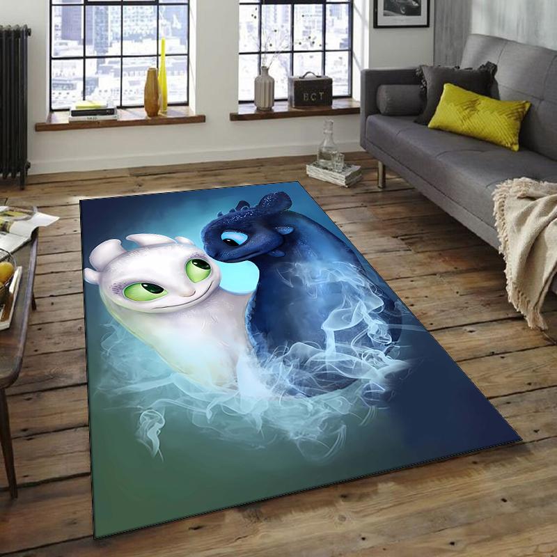 1pc Toothless2 Design Area Rug - Non-Slip, Soft & Cozy Floor Mat for Living Room, Bedroom, Office - Indoor/Outdoor Decorative Carpet