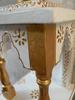 Holztempel für Zuhause | Weiß & Gold Mini Pooja Mandir I Handgefertigter Gebetsschrein