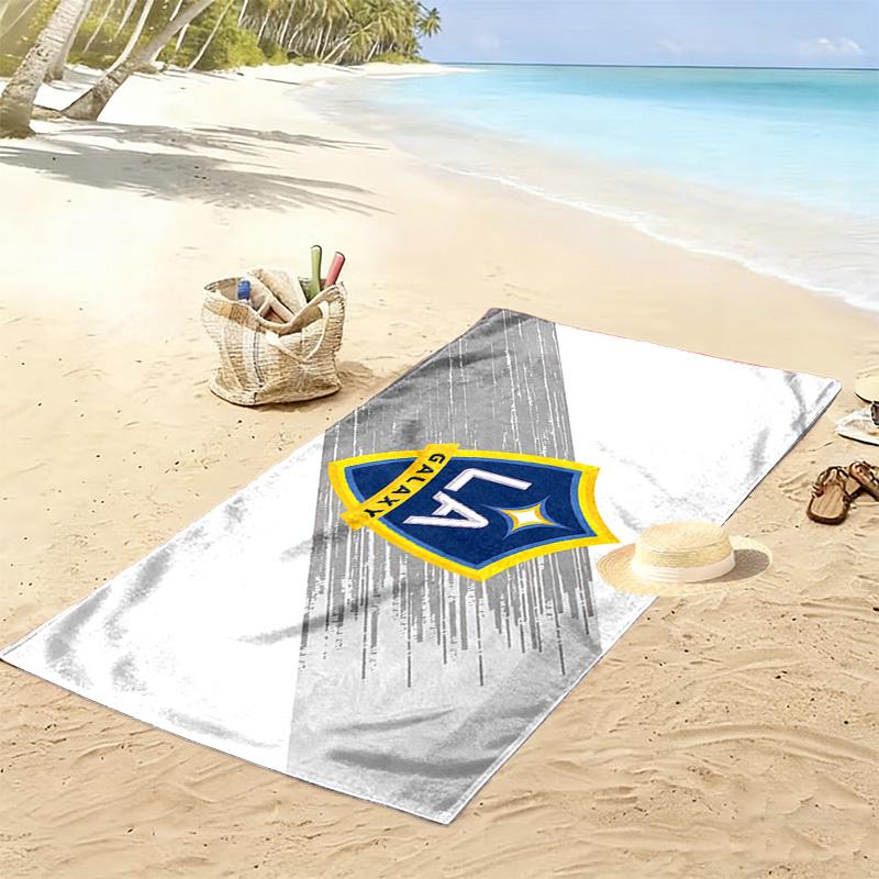 LA Galaxy Aufdruck Strandtuch, Großes Weiches Schnelltrocknendes Handtuch für Strand Camping Schwimmen