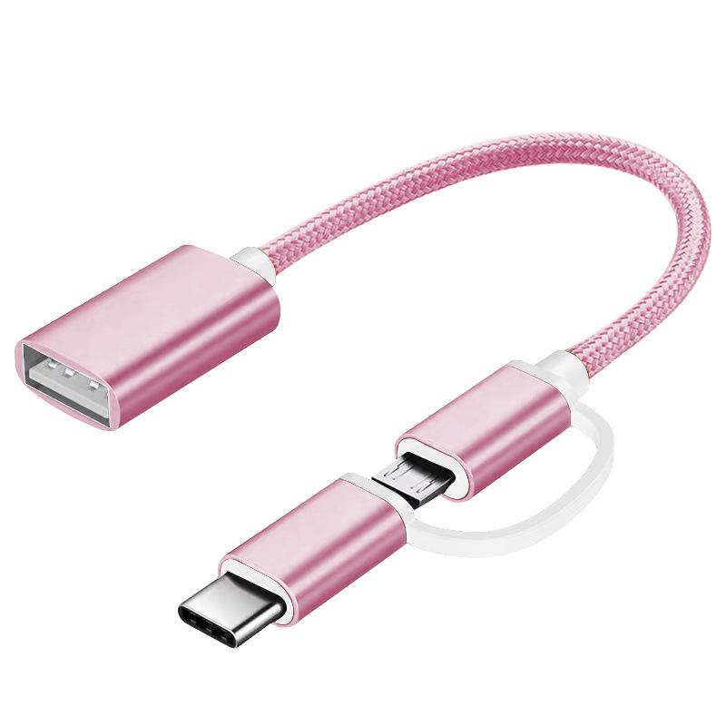 hot! OTG  Adapter  Cable Type-c Android To Usb 2-in-1 OTG Data Cable For Mobile Phone Tablet