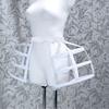 Women Crinoline Petticoat Short 3 Hoop Cage Medieval Ball Gown Half Slips Girls Underskirt for Wedding Bridal Dress